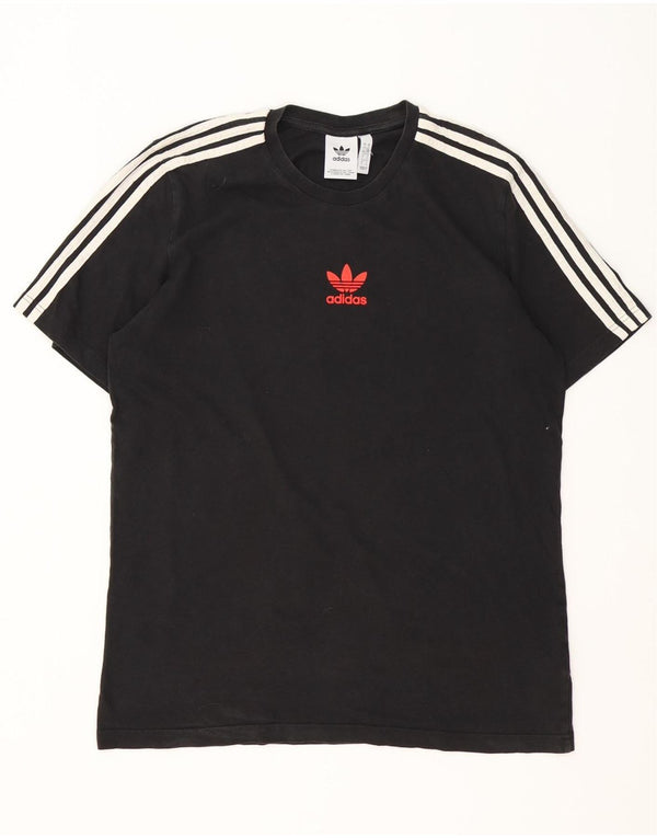 Adidas - Camiseta gráfica para hombre, talla grande, algodón negro