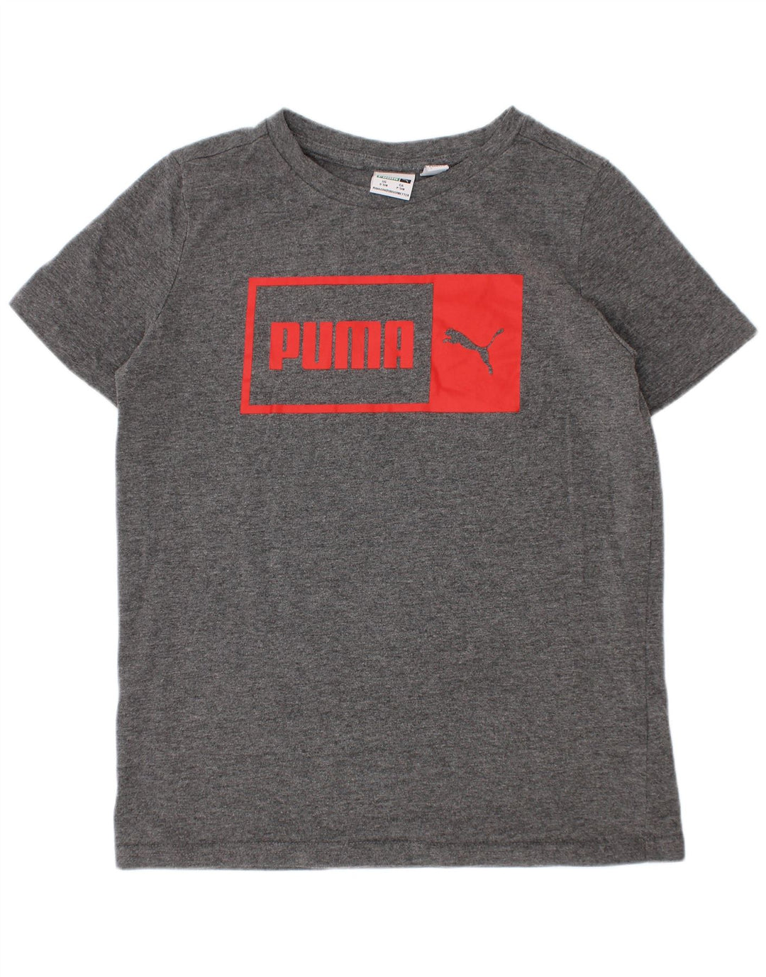 Puma Camiseta gráfica para niños 7-8 años Small Gris