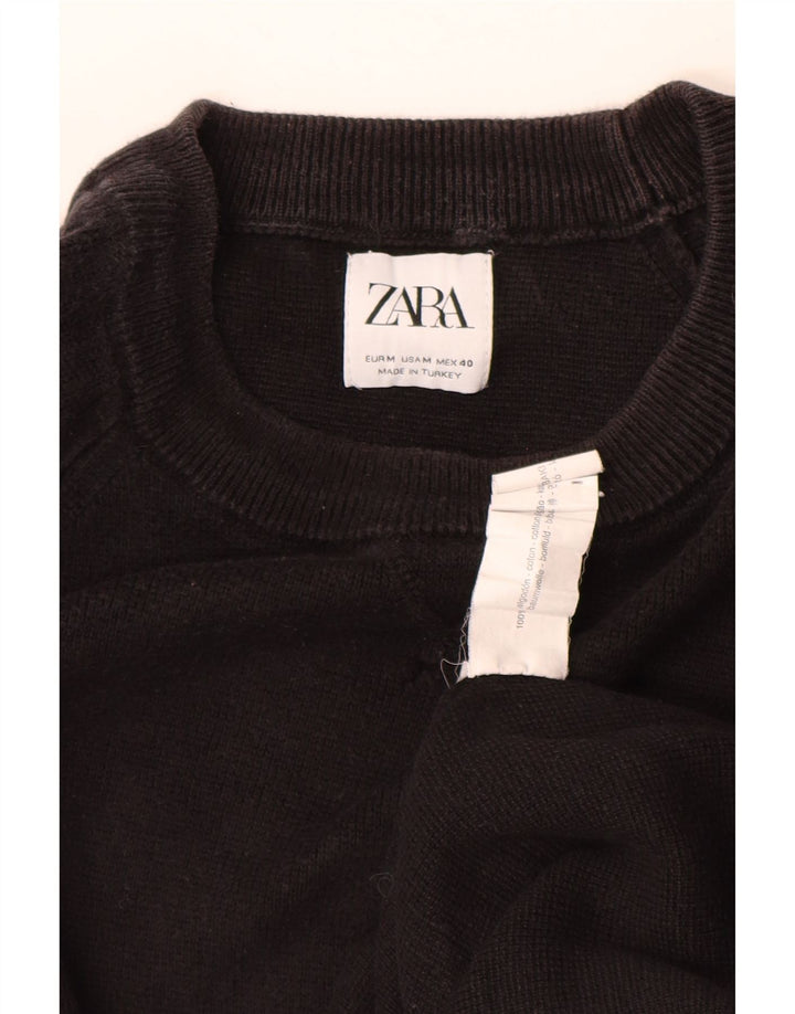 ZARA Hombre Jersey Cuello Redondo Algodón Marrón Medio
