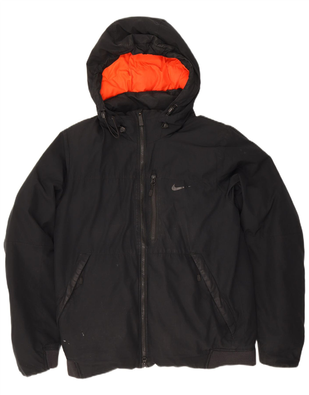 Nike Chaqueta acolchada con capucha para hombre ES 38 Mediana Negro Colorblock Poliéster