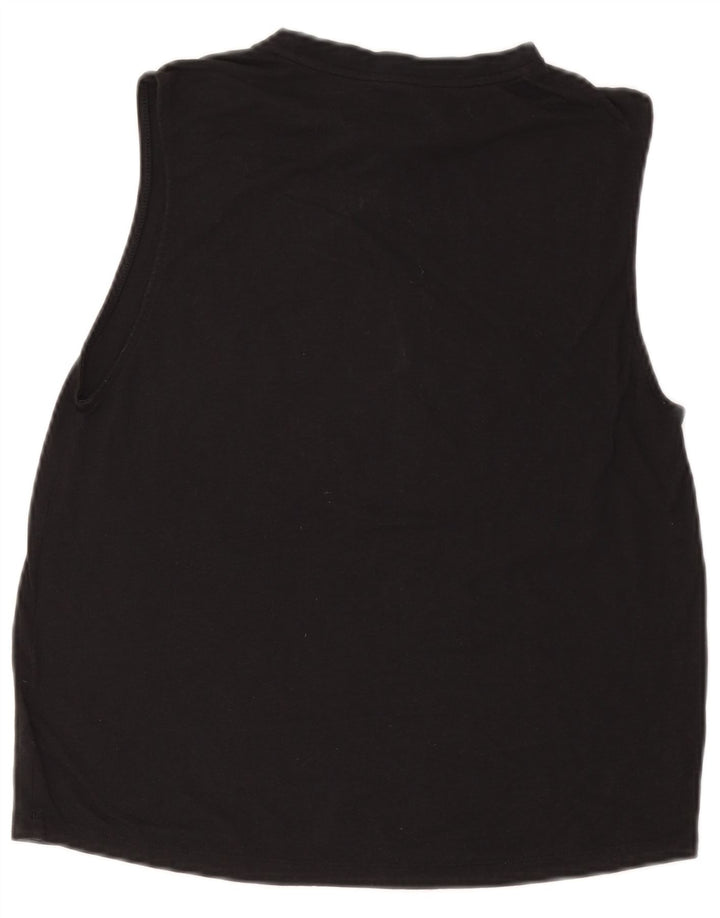 ADIDAS Camiseta gráfica para mujer Reino Unido 12/14 Mediano Negro Poliéster