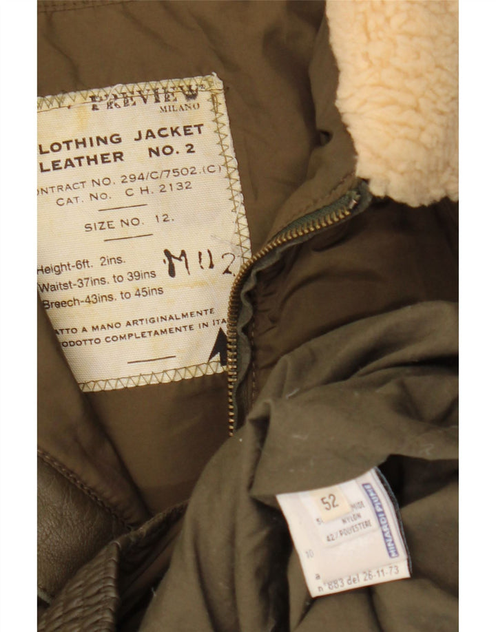 Chaqueta acolchada vintage para hombre IT 52 XL Poliamida caqui
