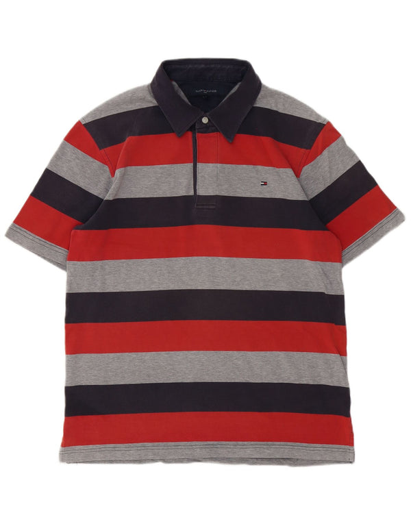 Tommy Hilfiger Polo para hombre de algodón a rayas multicolor grande