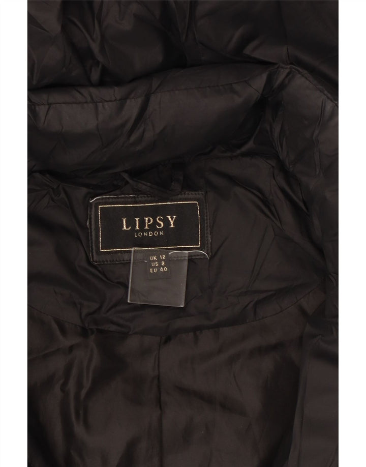 Abrigo acolchado con capucha para mujer Lipsy UK 40 Mediano Negro Poliamida