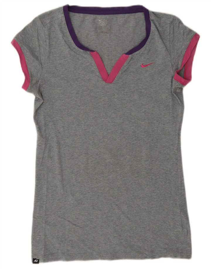 Camiseta Nike para mujer Top UK 12/14 Medium Grey Moteado