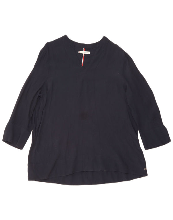 Tommy Hilfiger Top para mujer manga 3/4 US 14 XL Viscosa azul marino