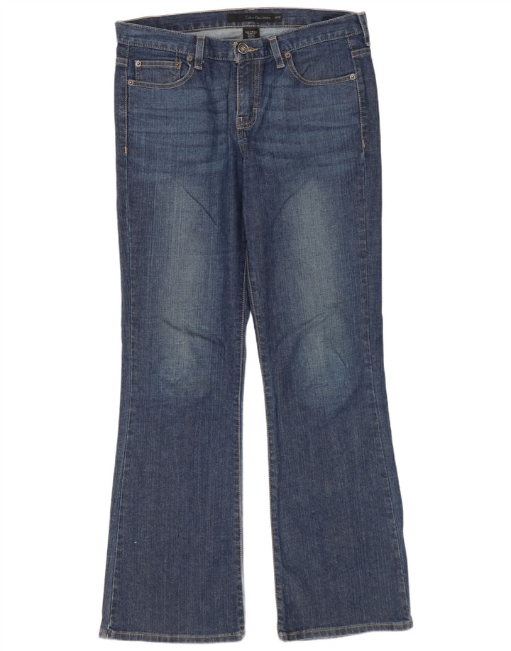 CALVIN KLEIN Vaqueros Bootcut para Mujer US 10 Grande W30 L32 Algodón Azul