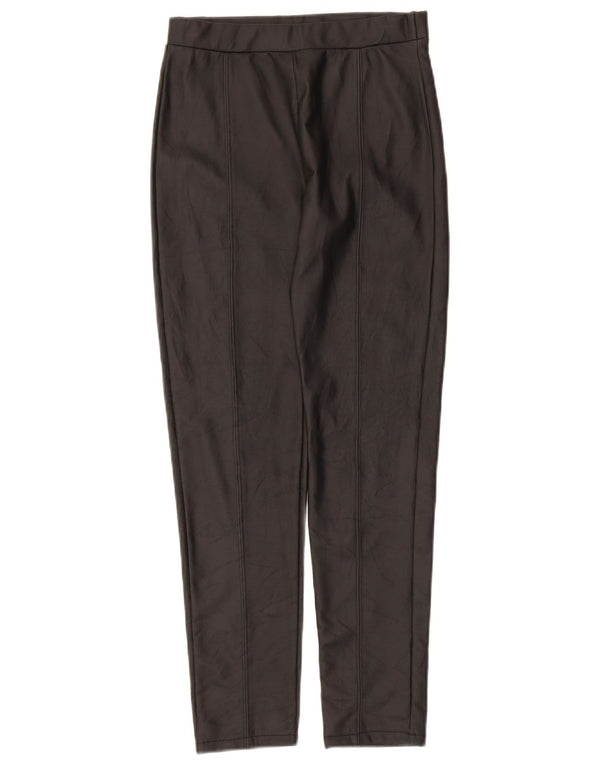 Zara Pantalón Slim Piel Sintética Niña 13-14 Años W24 L24 Negro