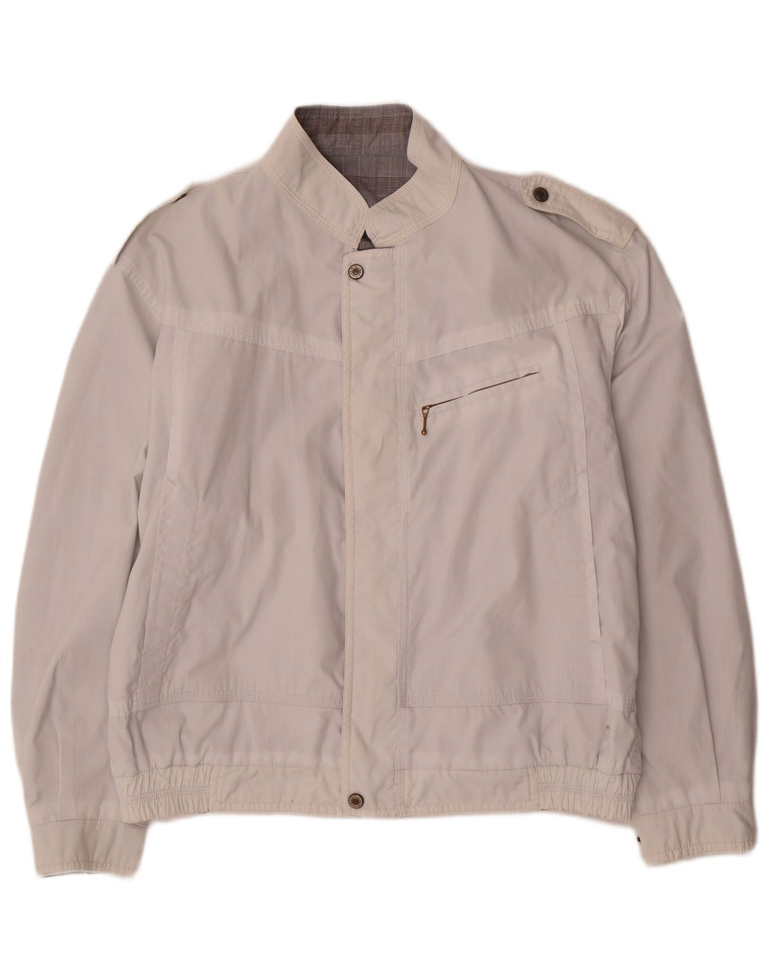Faciba Chaqueta militar reversible para hombre IT 50 Poliéster blanco grande