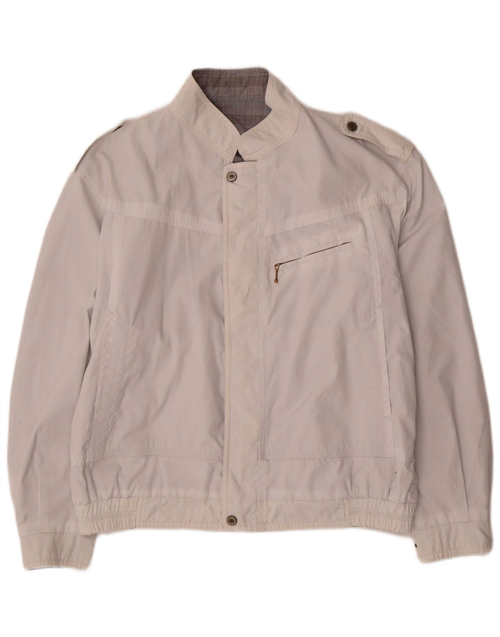 Faciba Chaqueta militar reversible para hombre IT 50 Poliéster blanco grande