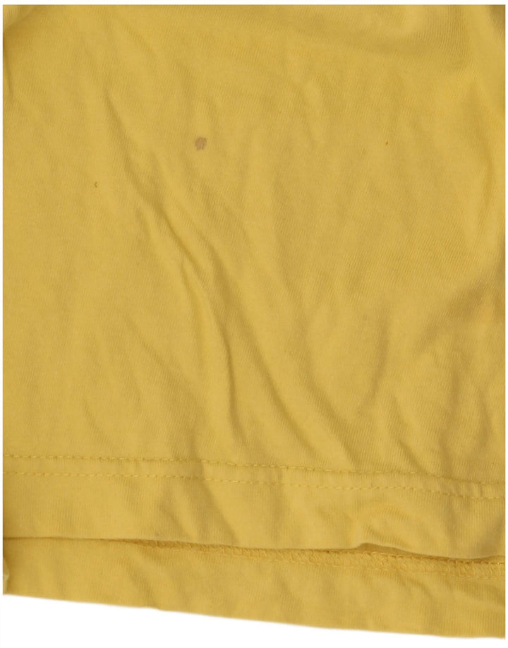Stefanel - Camiseta gráfica para hombre, talla grande, algodón amarillo