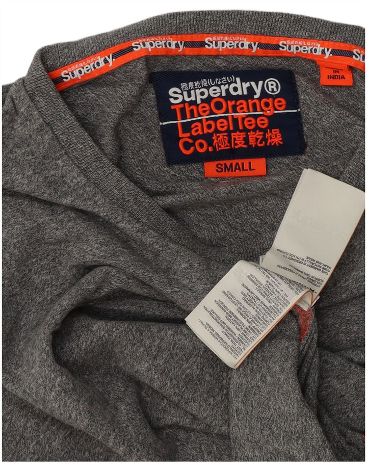 Superdry Camiseta De Manga Larga De Algodón Con Motivos Grises Pequeños Para Hombre