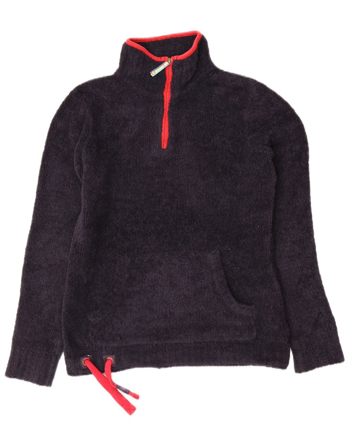 Musto Jersey de forro polar con cuello y cremallera para mujer UK 8 Small Poliéster azul marino