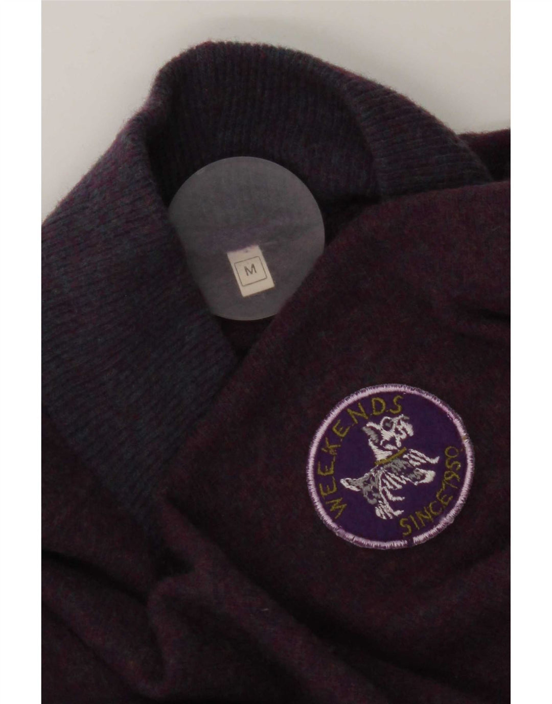 Vintage mujer oversize tortuga cuello jumper suéter Reino Unido 14 medio púrpura
