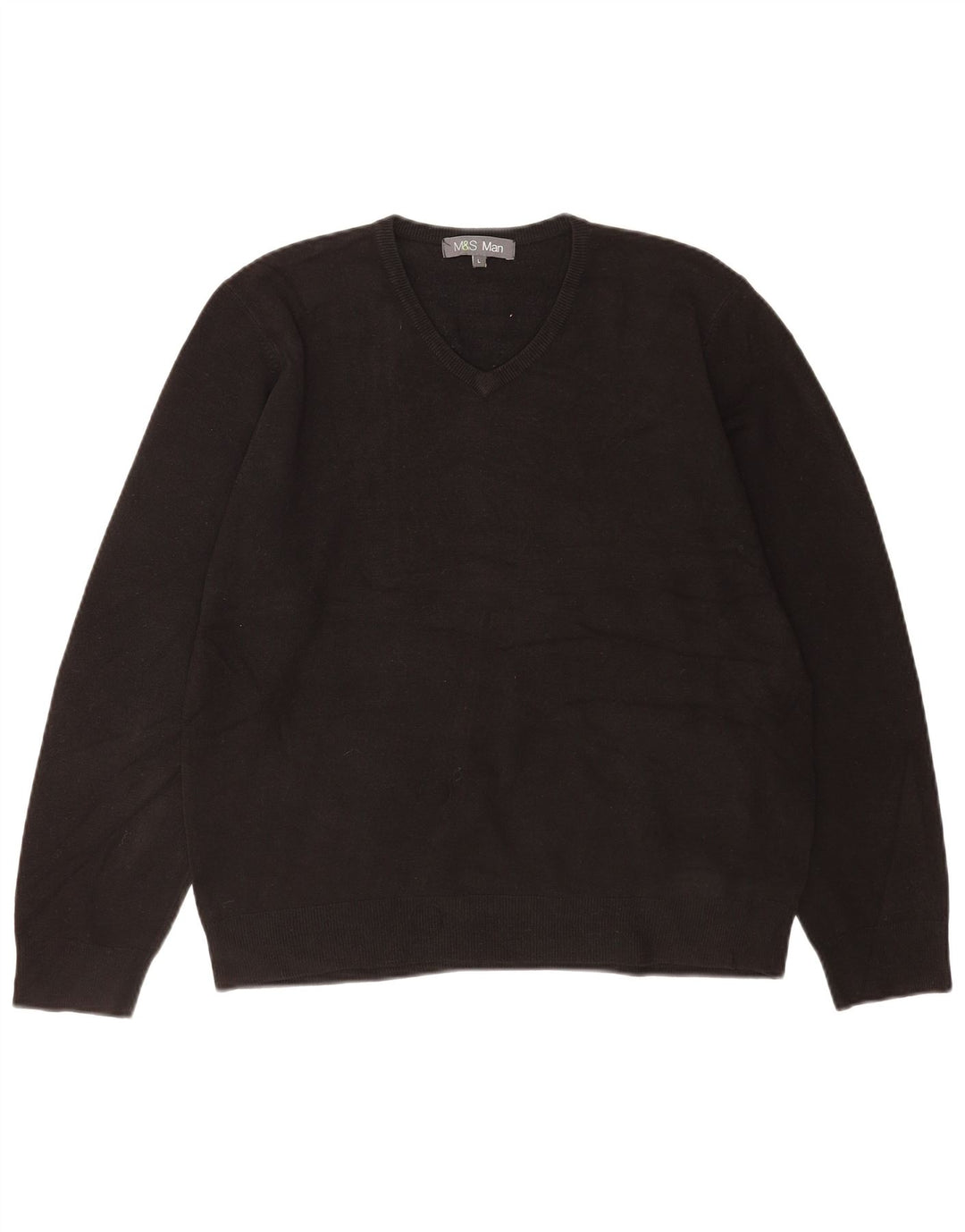 Marks & Spencer Suéter con Cuello en V para Hombre Grande Acrílico Negro