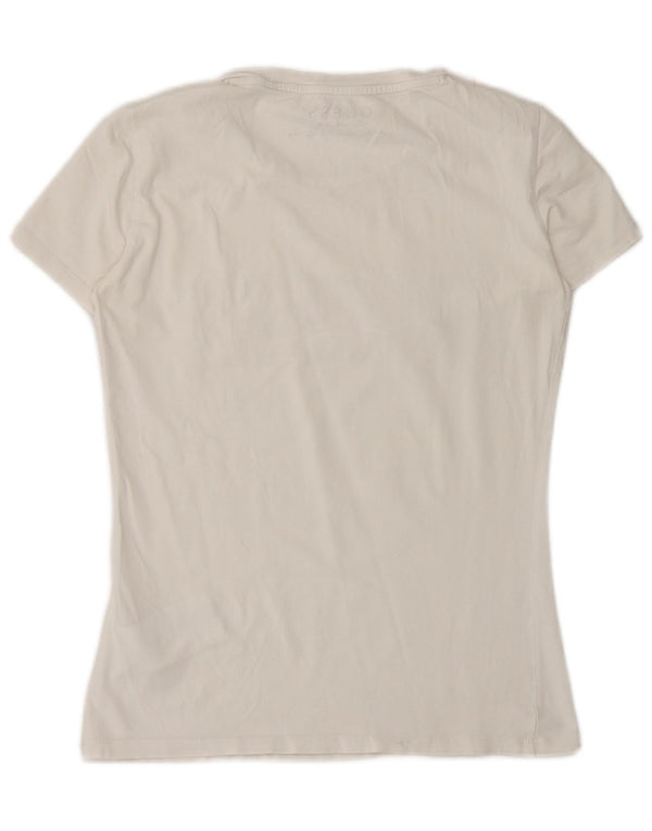 Guess Camiseta gráfica para mujer Top UK 6 XS Algodón blanco