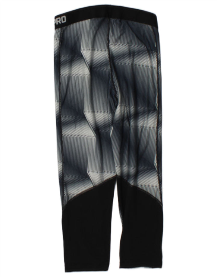 Nike - Leggings capri Dri Fit para mujer, talla 40, poliéster geométrico, color gris medio