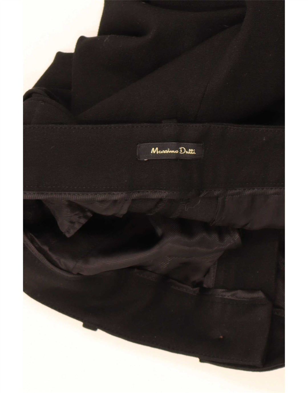 Massimo Dutti Pantalón Corto Recto Mujer EU 40 Medium W30 L24 Negro