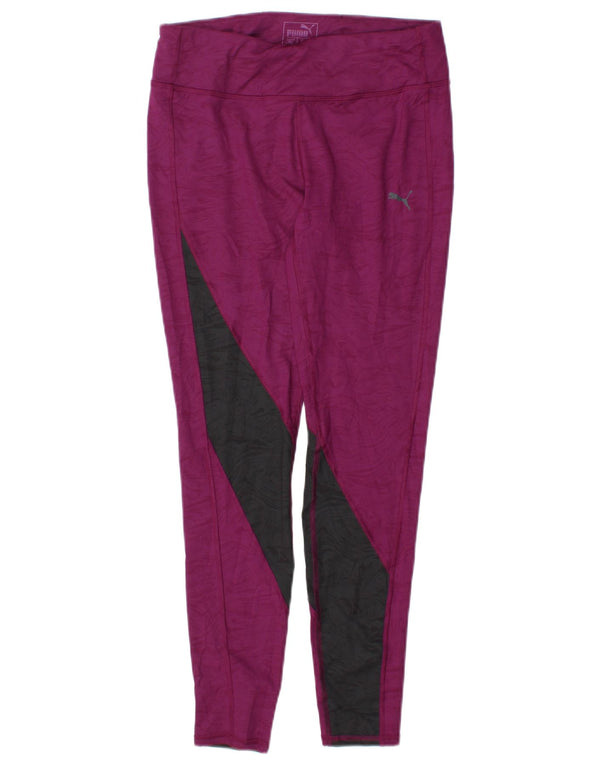 Puma Leggings para mujer UK 40 Medio Púrpura Colorblock
