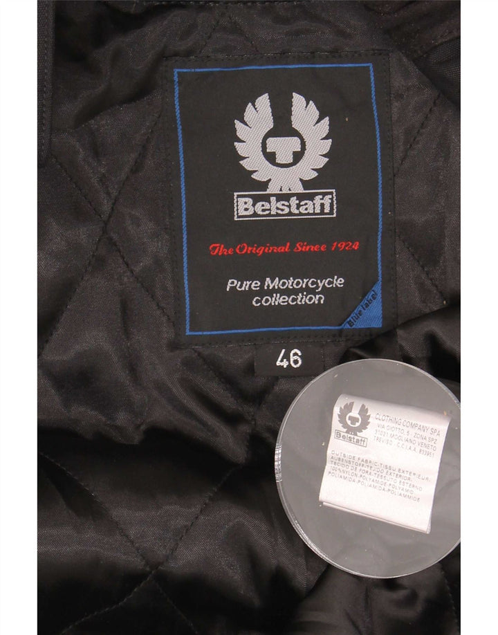 Belstaff Mujer Racer Chaqueta IT 46 Grande Nylon Negro