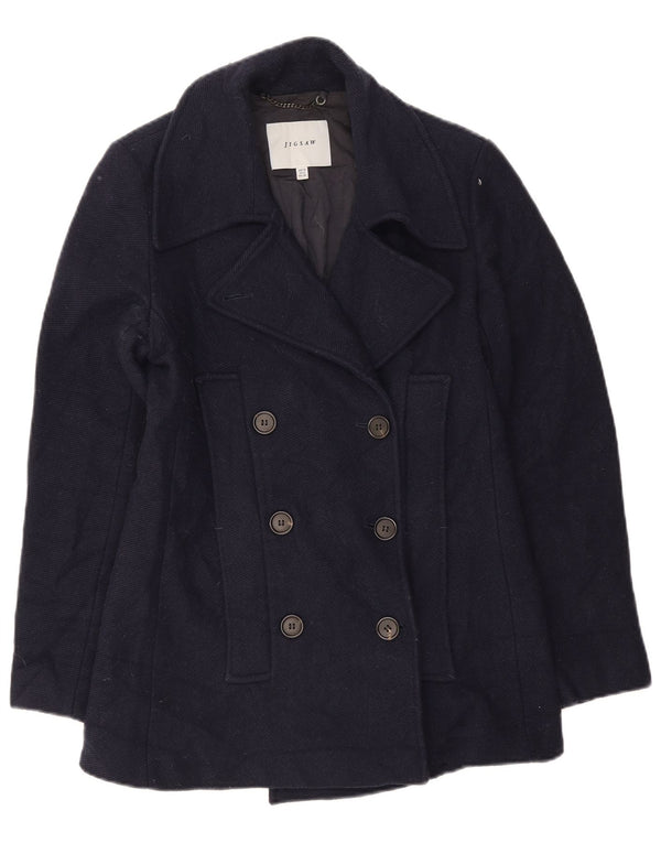 Chaquetón para mujer Jigsaw UK 10 Small Lana azul marino