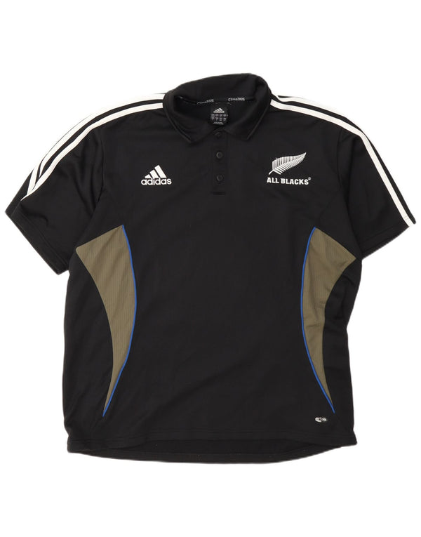 Adidas Mens Clima 365 Polo Shirt UK 44/46 Large Black Colourblock Polyester