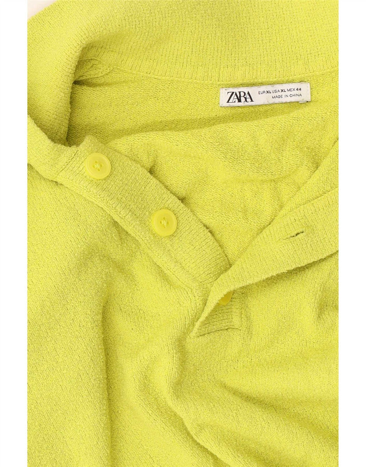 Polo Zara Hombre XL Amarillo
