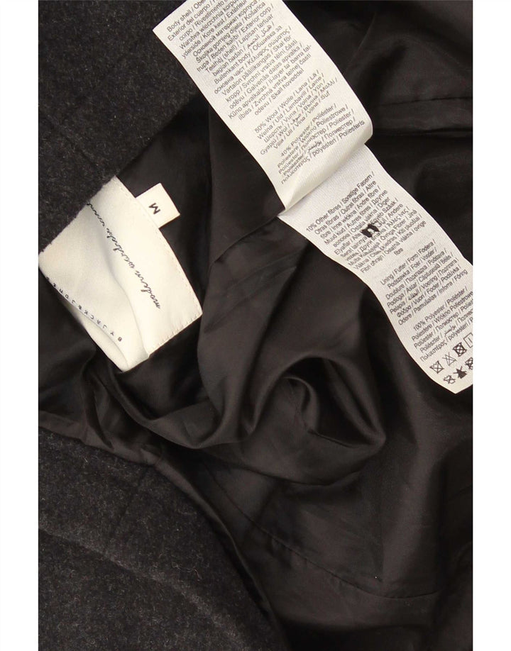 Jack & Jones Abrigo para hombre UK 38 Mediano Lana negra
