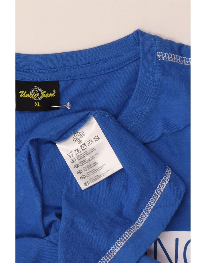 Tío Sam Camiseta gráfica para hombre Top XL Algodón azul