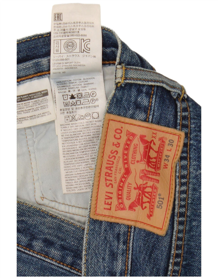 Levi's Jeans rectos 501 para hombre W34 L26 Algodón azul