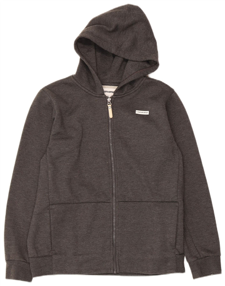 Converse Sudadera con capucha y cremallera para niños 13-14 años XL Gris Poliéster