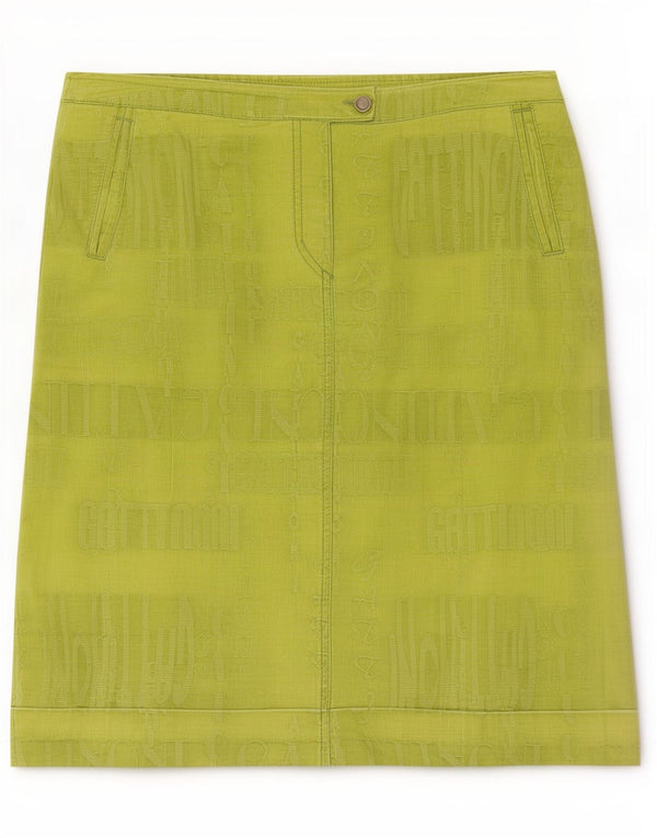 Gattinoni Falda recta gráfica para mujer IT 46 Large W34 Verde a rayas