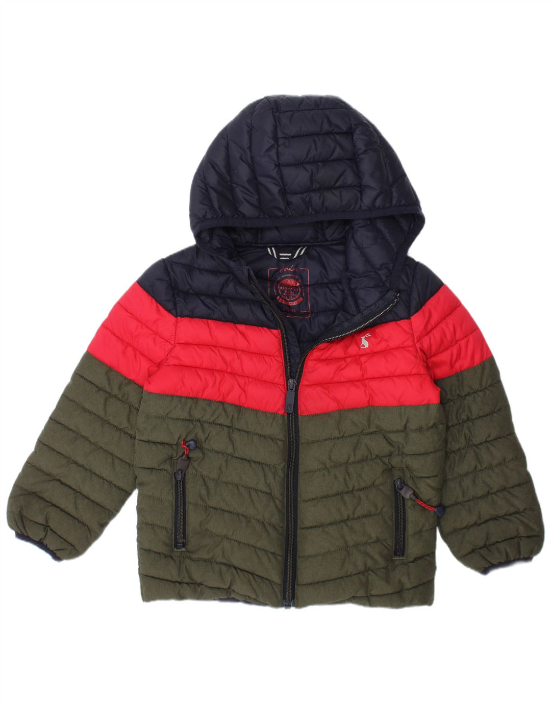 Joules Chaqueta acolchada para niño 4-5 años verde poliamida color block