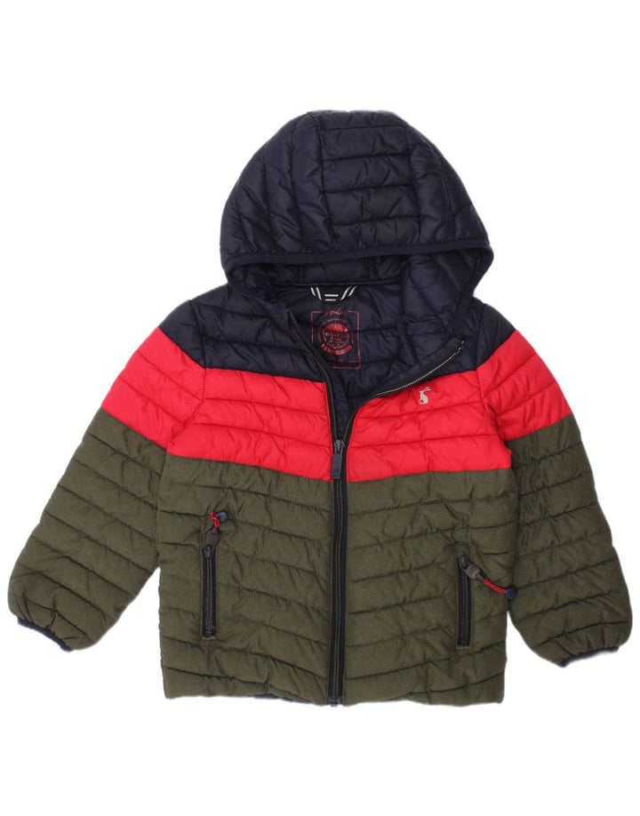 Joules Chaqueta acolchada para niño 4-5 años verde poliamida color block