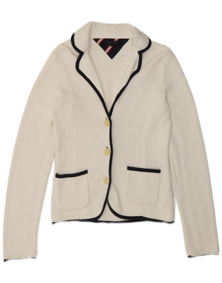Tommy Hilfiger Chaqueta Blazer de 3 Botones para Mujer UK 8 Small White
