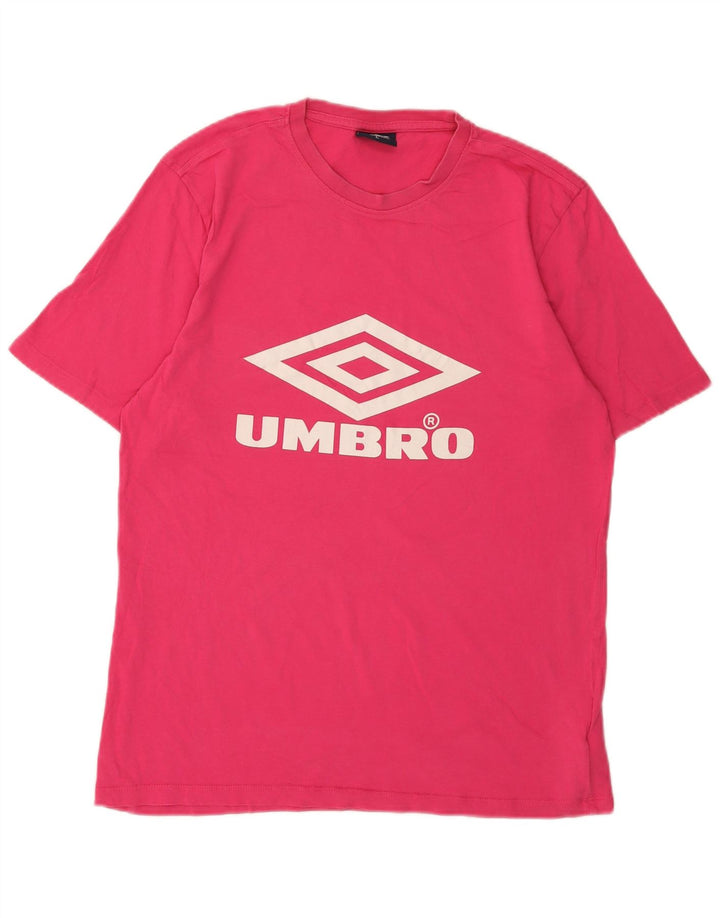 Umbro - Camiseta gráfica para hombre, talla grande, algodón rosa
