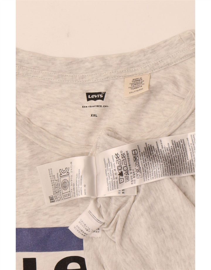 Levi's Camiseta gráfica para hombre Top 2XL Algodón moteado gris