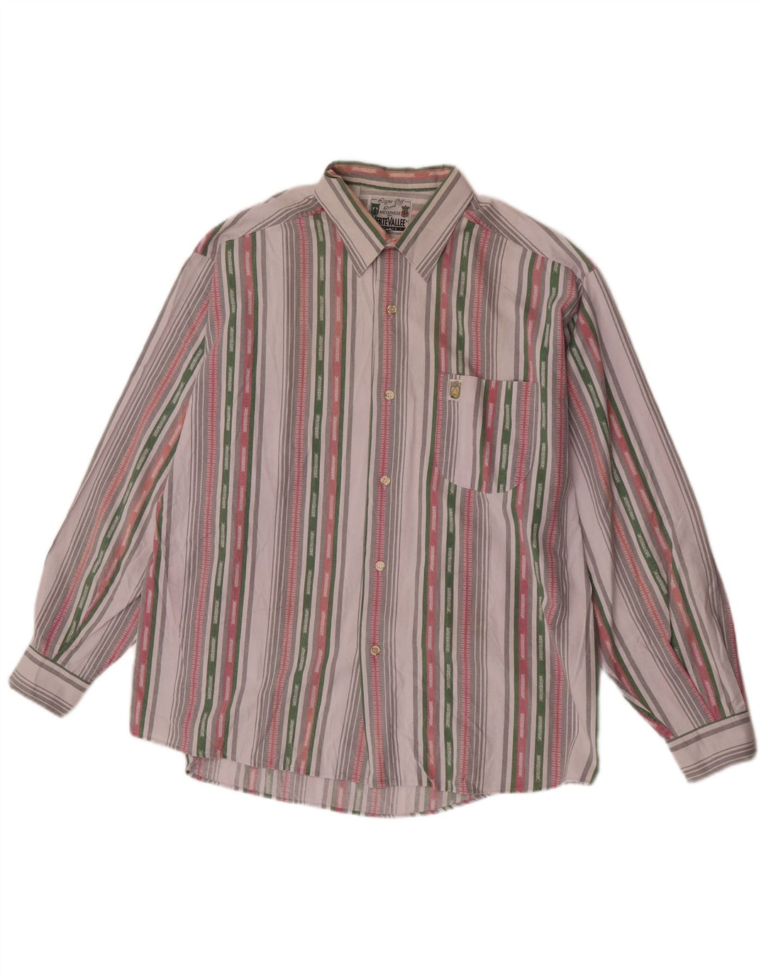 Verte Vallee Camisa Hombre XL Algodón Rayas Multicolor