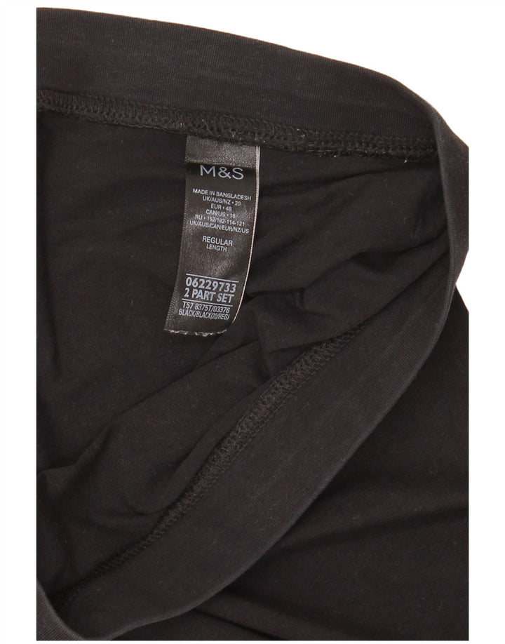 Marks & Spencer Leggings para mujer UK 20 2XL Algodón negro