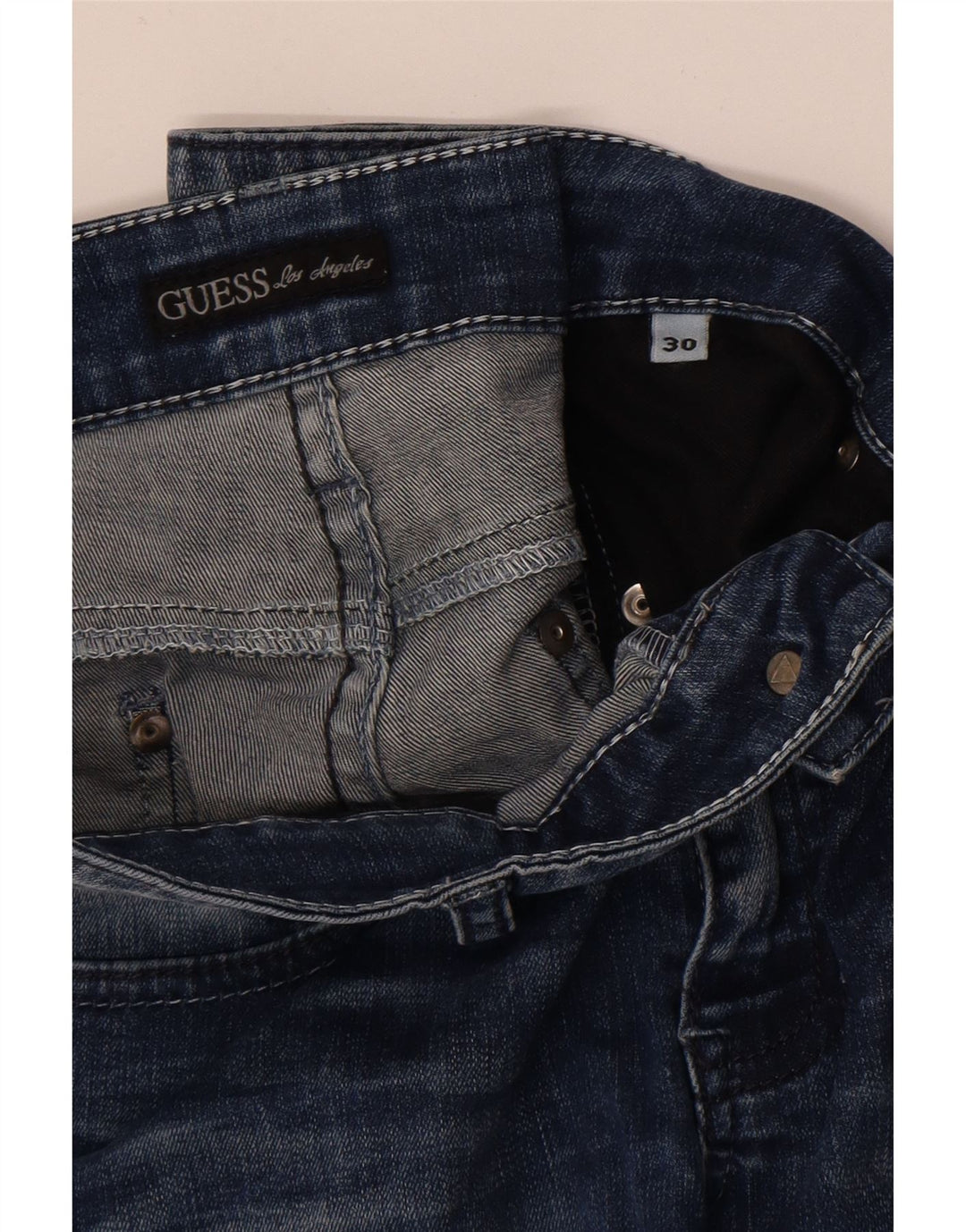 Guess Mujer Nicole Vaqueros Rectos W30 L30 Azul Marino