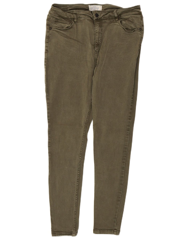 Fat Face Harlow - Vaqueros Jegging de cintura alta para mujer, talla 40, talla grande, W34 L28, color caqui