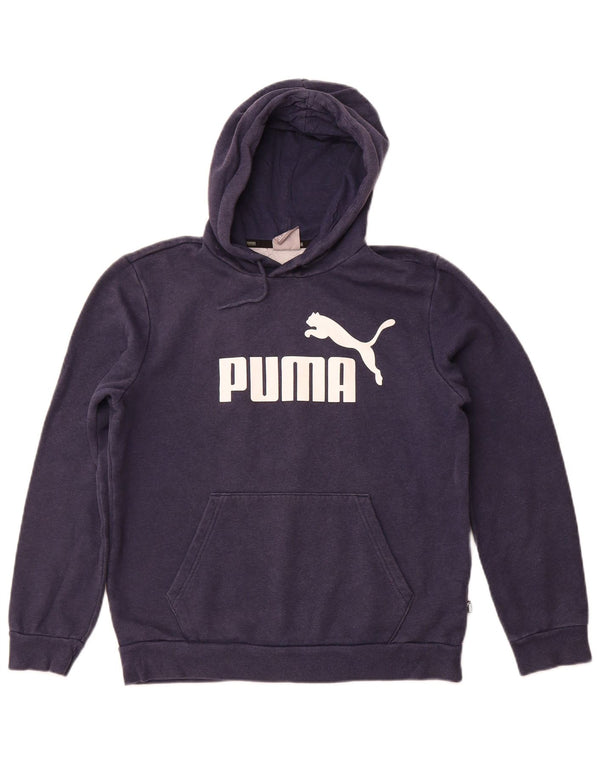 Puma Hombre Graphic Sudadera con capucha Jumper Small Azul Marino Algodón
