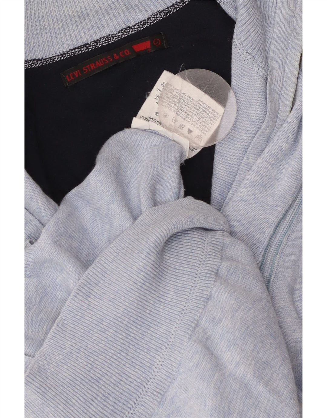 LEVI'S Cárdigan para mujer, talla 10, algodón azul pequeño