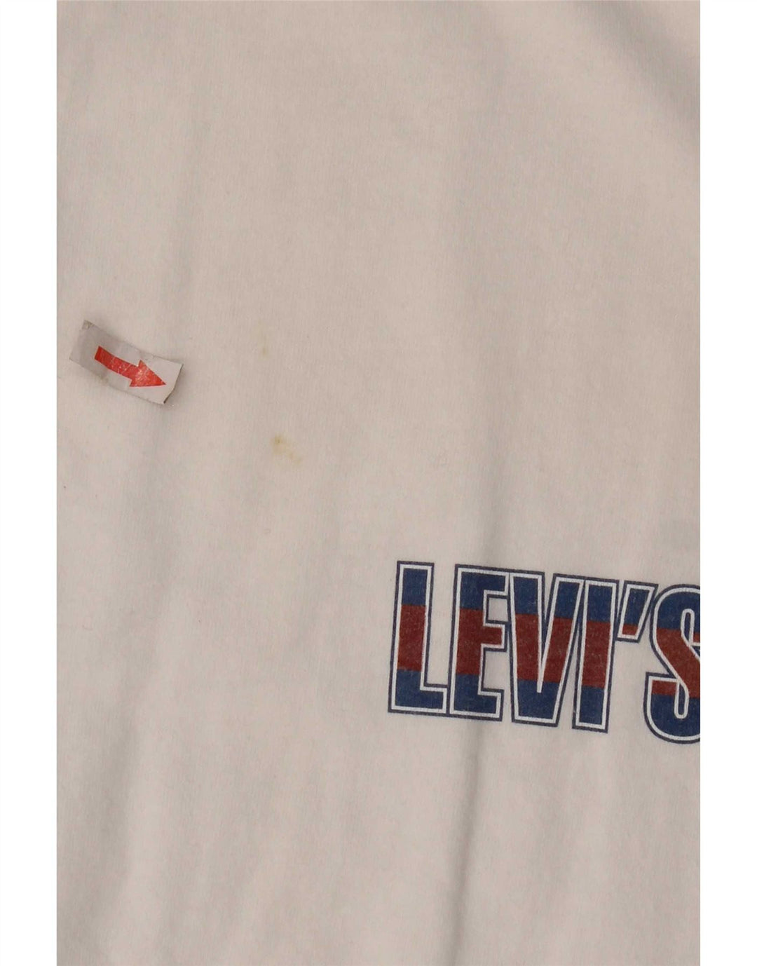 Levi's Camiseta gráfica para hombre Top grande de algodón blanco