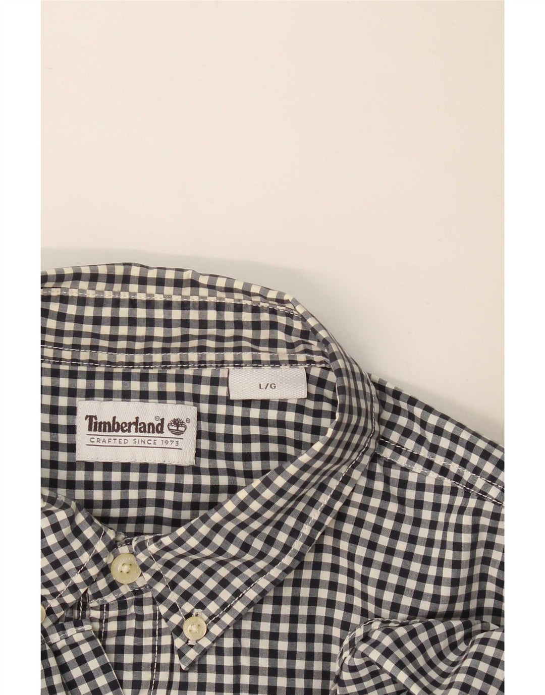 Camisa Timberland para hombre Large Black Gingham