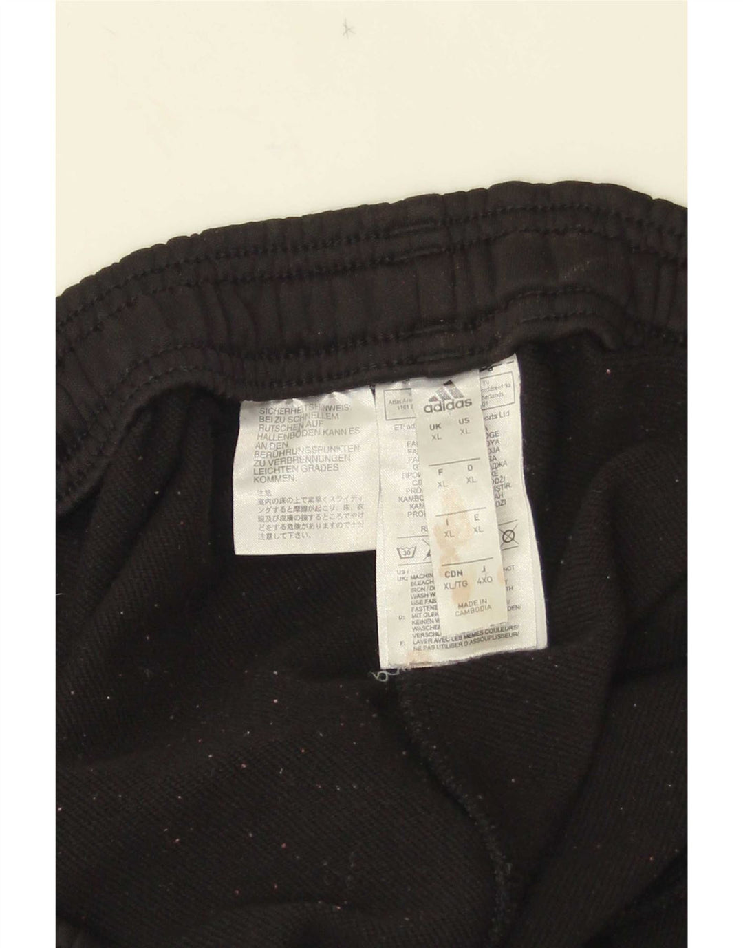 Adidas Pantalón Chándal Hombre XL Negro Poliéster