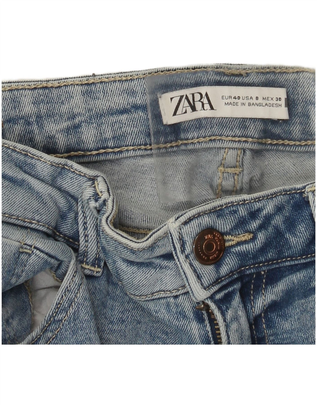 Zara Vaqueros Pitillo Mujer EU 40 Mediano W30 L27 Azul