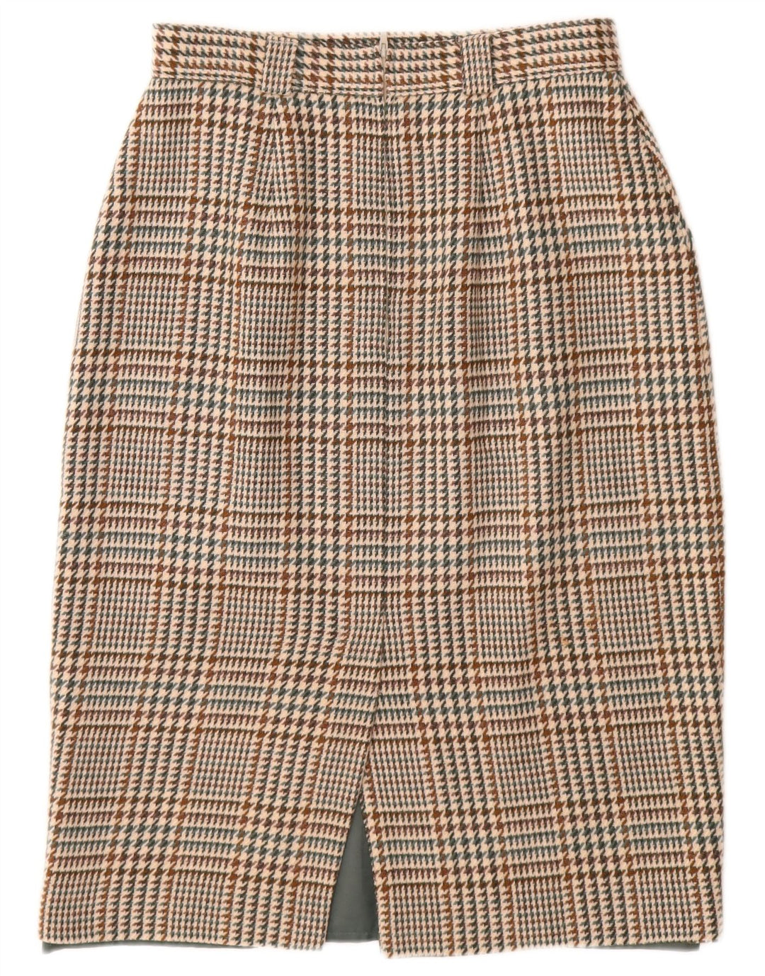 ST MICHAEL Falda lápiz para mujer UK 14 Large W28 Beige Houndstooth