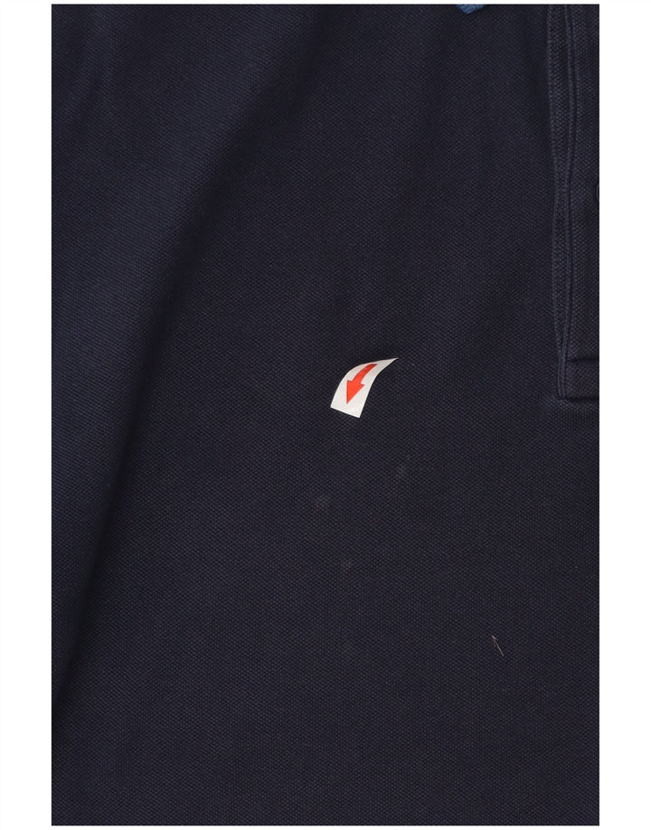 LACOSTE Polo ajustado para hombre talla 5 grande algodón azul marino