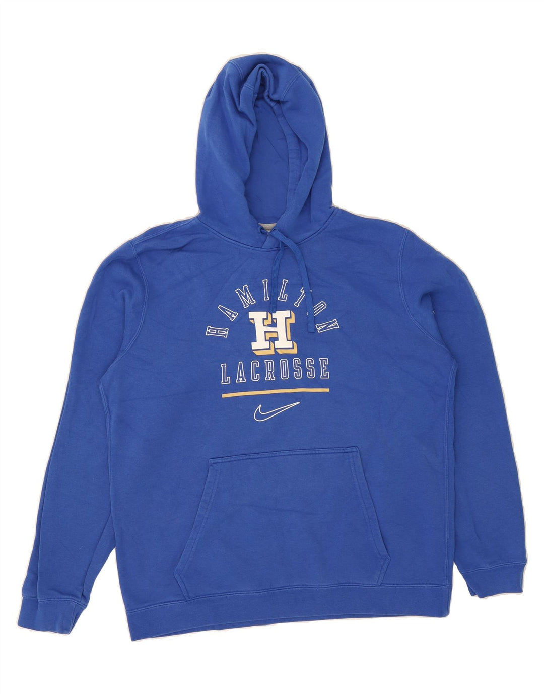 NIKE Mens Graphic Hoodie Jumper Large Blue Cotton Vintage Nike and Second-Hand Nike from Messina Hembry 